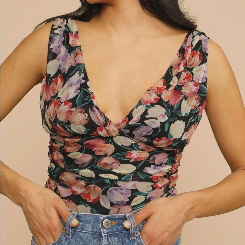 Rouje Womens Luciano Top Tulipano Noir 36